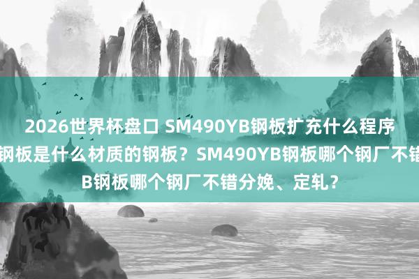 2026世界杯盘口 SM490YB钢板扩充什么程序？SM490YB钢板是什么材质的钢板？SM490YB钢板哪个钢厂不错分娩、定轧？