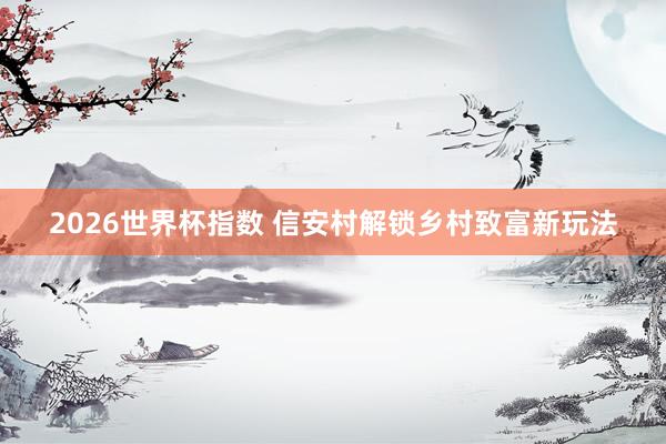 2026世界杯指数 信安村解锁乡村致富新玩法