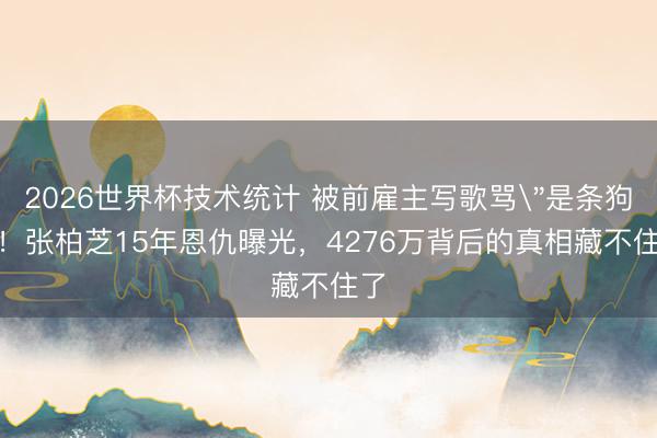 2026世界杯技术统计 被前雇主写歌骂